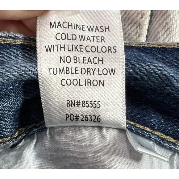 Pistola Anthropologie Women 26 jeans Cassie High Rise Straight Blue Distressed - Picture 11 of 14